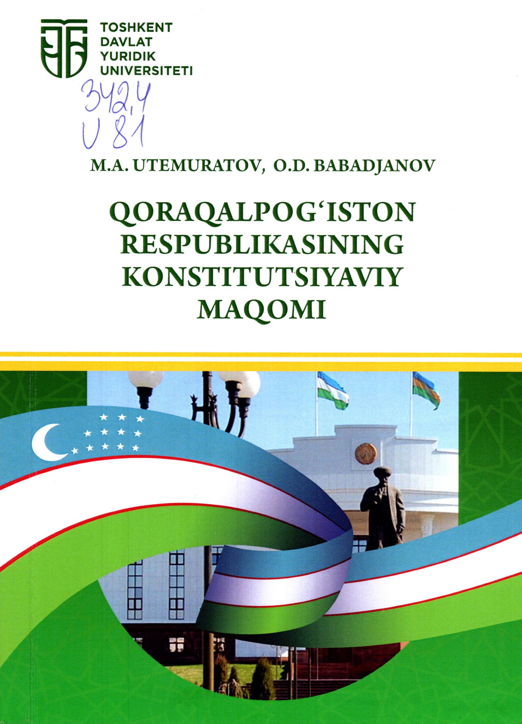 Qoraqalpog'iston Respublikasining konstitutsiyaviy maqomi. 2023
