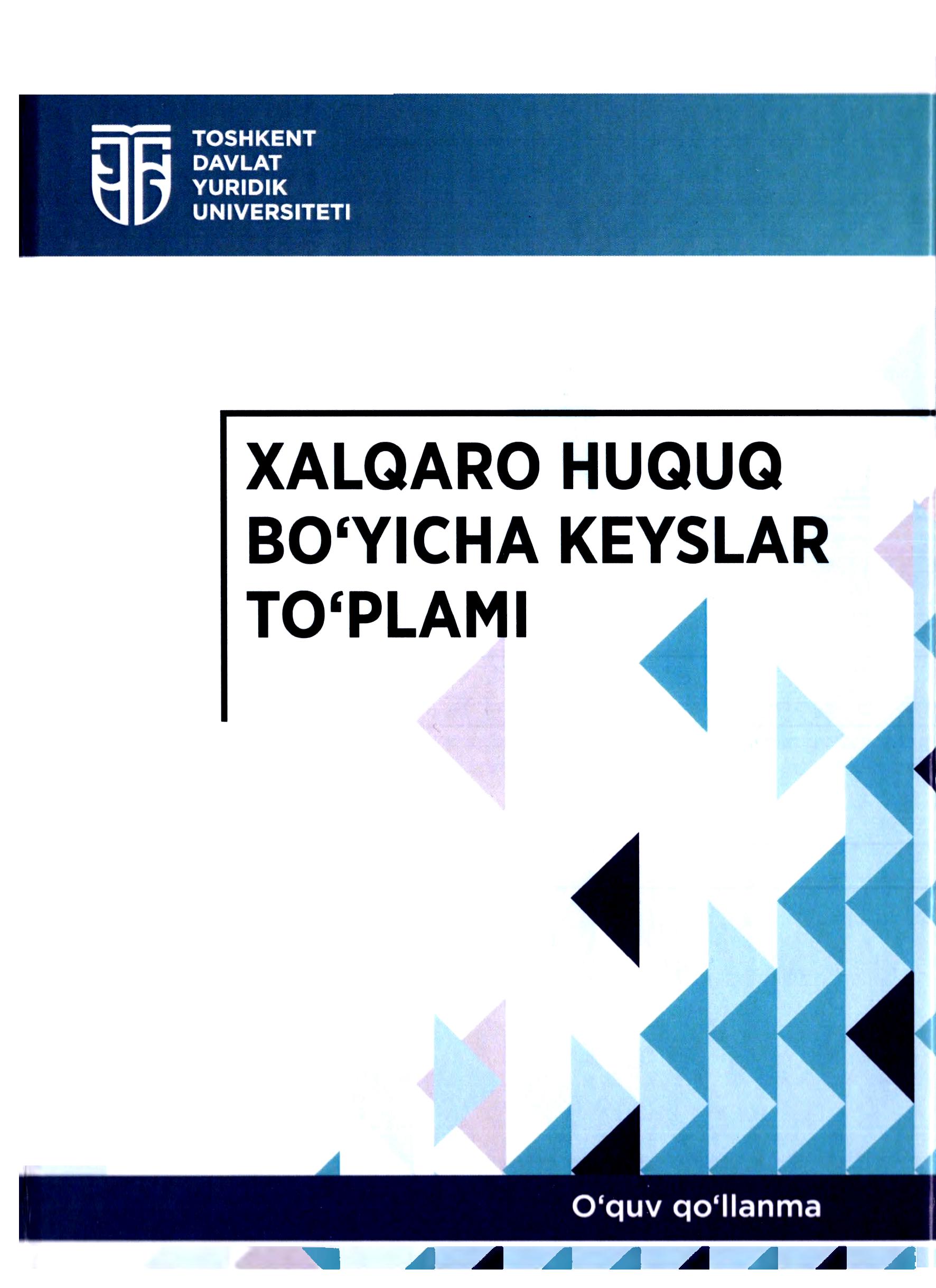 Xalqaro huquq bo'yicha keyslar to'plami. 2024
