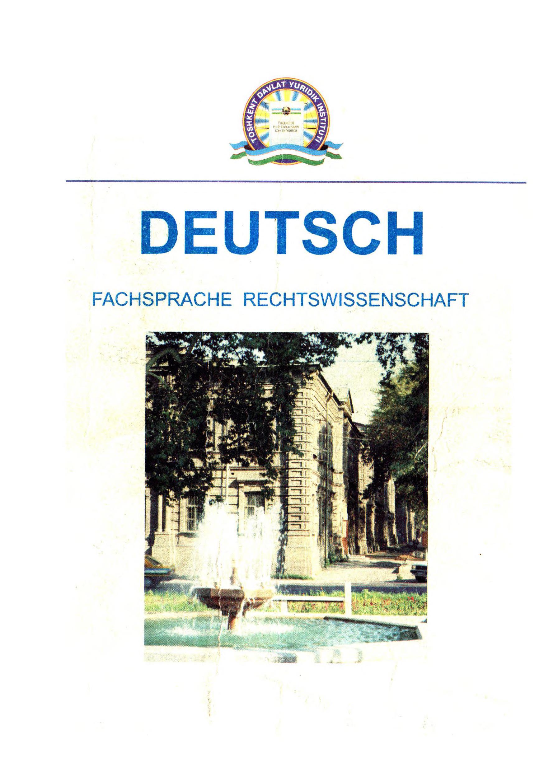 Deutsch fachsprache rechtswissenschaft. 2002